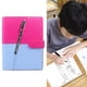 thumbnail image 4 of Cuaderno borrable perfecl de material cuero PU almacenamiento Flash duradero con bolígrafo Rosado azul, 4 of 8