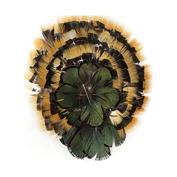 Zucker Feather Products Amber-Iridescent Feather Pad - 12 pcs - 4.5" x 5" - Natural