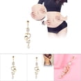 thumbnail image 5 of Zircon Belly Ring,Unique Heart Shape Anti-allergy Copper Belly Ring Body Piercing Ring Innovative Solution, 5 of 5
