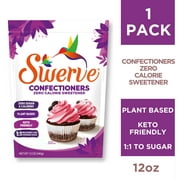Swerve Ultimate Powdered Sugar Replacement Sweetener, Confectioners Sugar Substitute, Zero Calorie,  Zero Sugar, 12oz