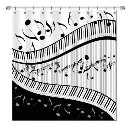 Black Gray Music Shower Curtain Walmart Canada Walmart Ca