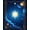 Blue, Pattern 2, variant on ODIKA 8'x10' Machine Washable Non-Slip Area Rug, Dreamy Astral Watercolor Style High Traffic Rug, Blue, 19032