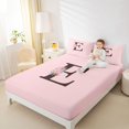 thumbnail image 3 of Erosebridal E Personalized Initial Girl Full Size Sheets 4-Piece,Teens Floral Rose Flowers Bed Sheets, 3 of 5