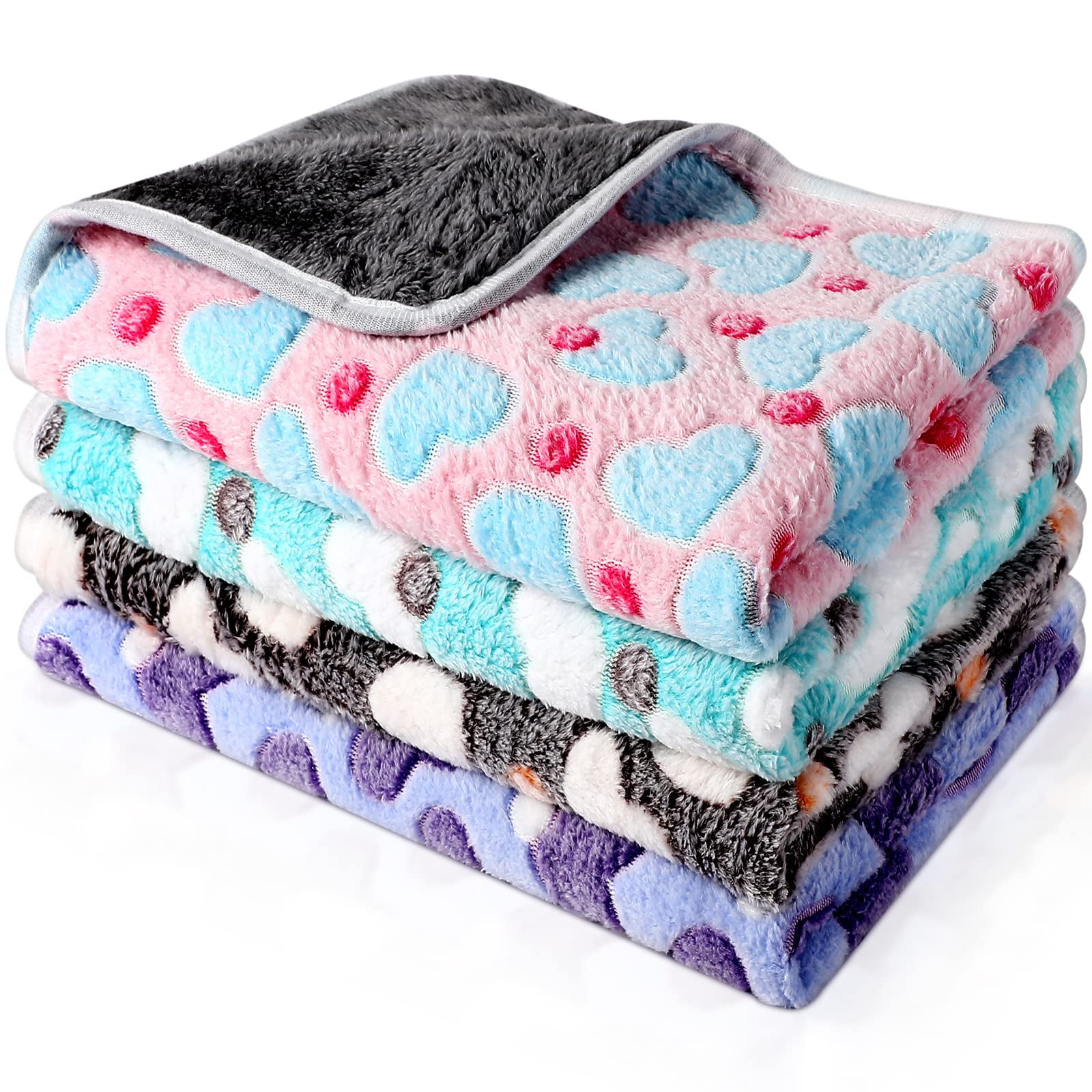 Pet Blanket Heart Pattern 24 x 16 Inch Small Animal Bedding