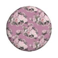 thumbnail image 4 of Spare Tire Cover, Ligtt Pink Rose Flowers Wheel Cover Tire Covers For Trailers Car Truck Camper Universal Tire Covering Fits Diameter14"-17", 4 of 4