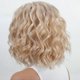 thumbnail image 1 of Short Platinum Blonde Wave Curly Wigs for White Women Layered Ombre Light Blonde, 1 of 5