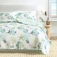 thumbnail image 6 of Coastal Quilt Set - Lightweight, Soft, All-Season - 3-Piece Reversible Bedding Set (King / California King, Fish & Coral), 6 of 6