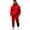 Red, variant on Men's Casual Sports Solid Color Fleece Pullover Suit, for Winter Training and Everyday Comfort,Pink,XL