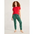thumbnail image 3 of Joyspun Women's Hacci Knit Jogger Sleep Pants, 29” Inseam, Sizes XS to 3X, 3 of 6