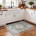 thumbnail image 4 of ﻿ YOUFORTONG 2x3 Indoor Area Rug,Boho Vintage Tribal Carpet with Non Slip Backing,Stain Resistant Small Rug for Living Room Bedroom Kitchen Bathroom Home Decor Floor Mat,Sage Green, 4 of 8