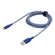 Blackweb Braided Nylon Micro USB Cable 6', Blue