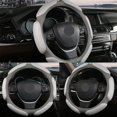 thumbnail image 4 of Yimiti 38Cm Car Steering Wheel Cover Anti-Slip Sandwich Sport Type Protector Breathable,Gray, 4 of 9