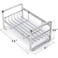 thumbnail image 4 of Estante de esponja para fregadero de cocina, organizador de caja dispensadora de jabón de cocina de acero inoxidable con bandeja de drenaje extraíble Fason HMHZ1350, 4 of 7