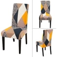 thumbnail image 3 of Chair Covers for Dining Room 6 Pack,Magic Cube High Stretch Removable Washable Parsons Chair Slipcover for Home Party Hotel Wedding Ceremony (Geometric Patterns), 3 of 6