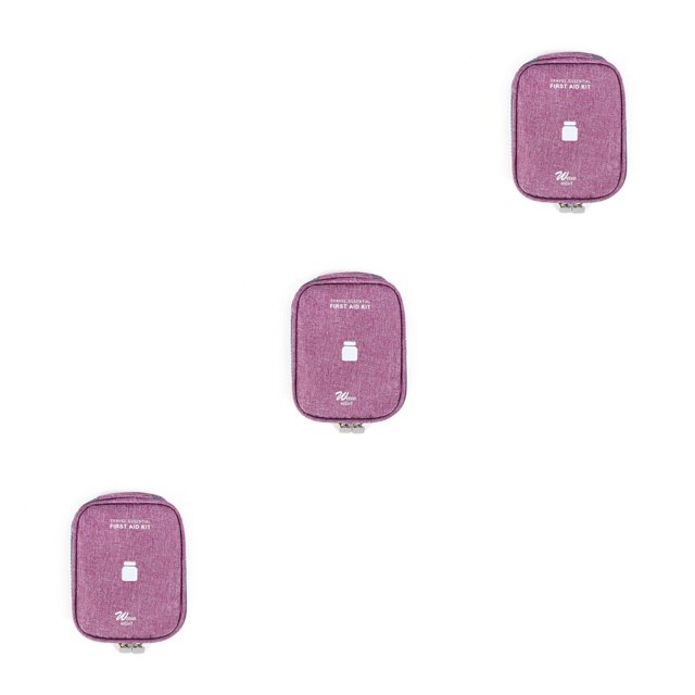 maskred 1/2/3/5 Emergency Organizer for Zipper Closure Household Empty Storage Bag Classification Dust-proof Students Survival Package Case Purple Small 3PCS