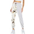 thumbnail image 1 of Pantalones de pierna ancha sueltos de cintura alta para mujer, deportivos, casuales, ajustados, con cordones Fridja alkflakhf33263, 1 of 6