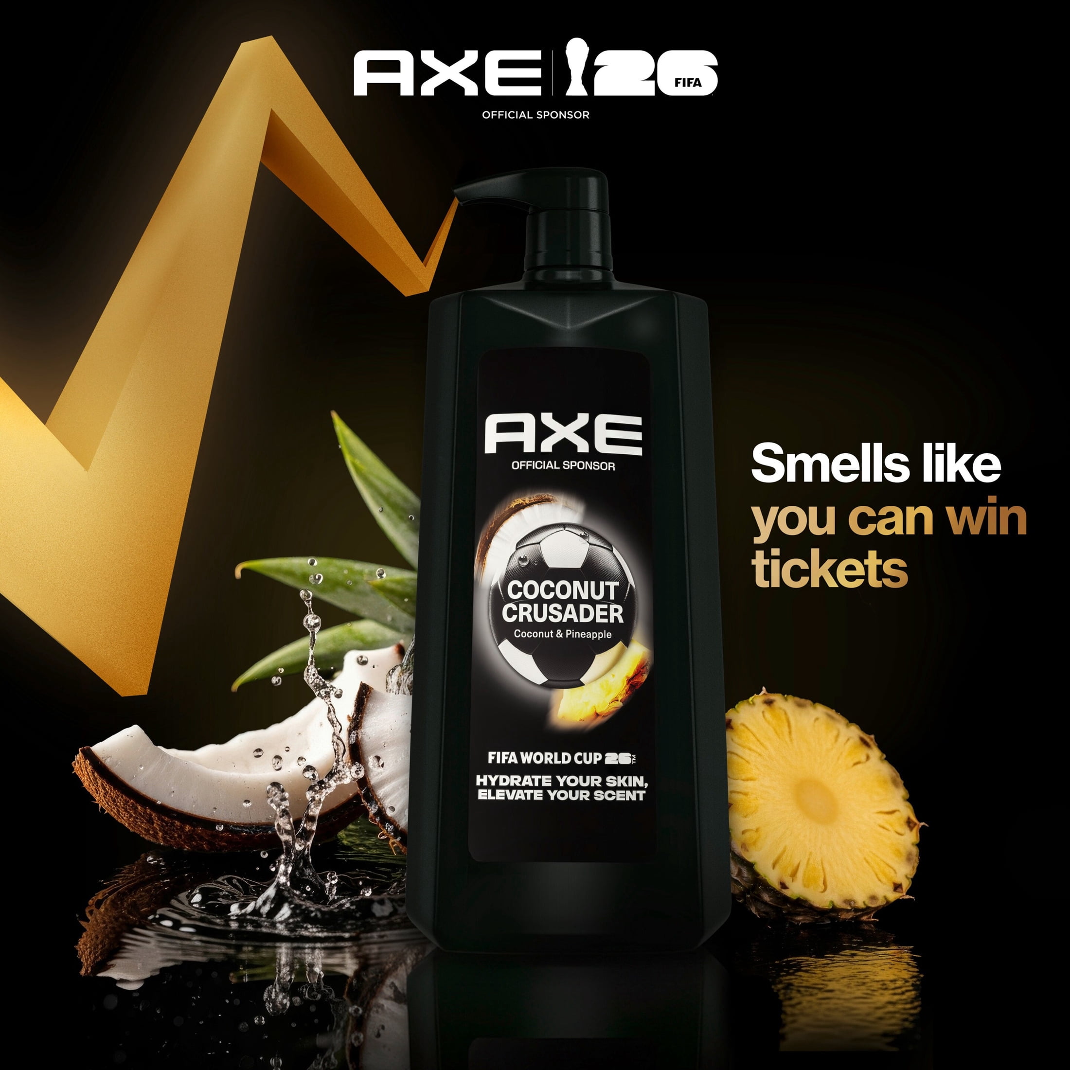 Axe Body Wash Moisturizing Coconut Crusader Paraben-Free & Sulfate-Free, 32 fl oz Pump