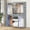 Grey, variant on HONEIER Portable Wardrobe Closet Storage Organizer Rack with 4 Hanging Rods, 4 Shelves, 4 Side Pockets and Cover, 56.3x 73.6x 17 Inch, Large Capacity for Bedroom, Living Room, Sturdy, Grey/Black