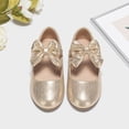 thumbnail image 6 of newwalpole Toddler/Little Kid Girl's Angela Dress Mary Jane Ballet Flats Bow Flower Girl Wedding Party Ballerina Flat Shoes Gold for Size 2, 6 of 6