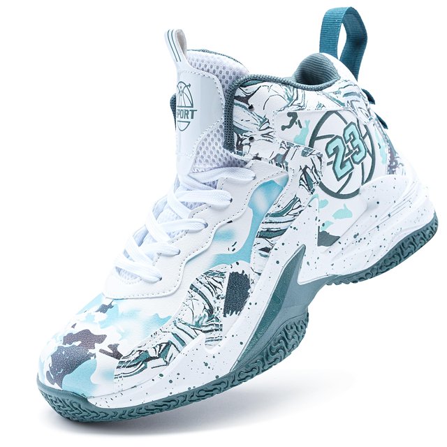 BINQER Zapatillas de baloncesto de caña alta for hombre con amortiguación de malla transpirable y suela antideslizante.
