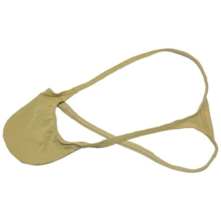 Botmois Men Solid Mini Bikini Thongs Ultrathin Low-rise G-String Underwear Comfortable T-Back Tangas Soft Micro Briefs Camel XL