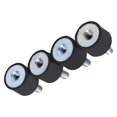 thumbnail image 4 of 4x M8 M6 Rubber Mounts Shock Absorber Anti Vibration Silentblock Bobbins, Cylindrical Isolator Vibration Isolation Mounts Shock Absorber Absorption Mount Threaded Stud Male Thread, 4 of 7