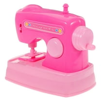 HIAKDOFT 1Set Pink Plastic Electric Sewing Machine Toy for Toddlers with Sound and DIY Functions Indoor Play