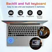 17.3Laptop-Computer 16GB RAM 1TB SSD 2025 Newest Student-Laptop Intel Pentium 6 Cores i3-1215U(Up to 4.40 GHz)) Business-Laptop with Backlit Keyboard Fingerprint ,Silver