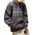 thumbnail image 1 of Sudadera con capucha con dibujo para hombre, moda de otoño, informal, con estampado de letras, suéter holgado con capucha para hombre, camisas para viajes de trabajo diarios, 1 of 8