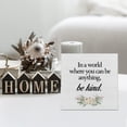 thumbnail image 6 of Zomyto 5"x5" Kindness Quote Wood Box Sign Desk Decor in a World Where You Can be Anything Be Kind Wood Block Sign Decor for Home Office Nursery Shelf Wall, 6 of 6