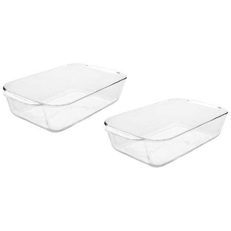 Pyrex 232-D 3-Quart Deep Glass Baking Dish (2-Pack)