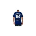 thumbnail image 1 of Fourstar Clothing - Camiseta gráfica para hombre, diseño de rayos de las 4 ciudades, azul, pequeño, 1 of 2