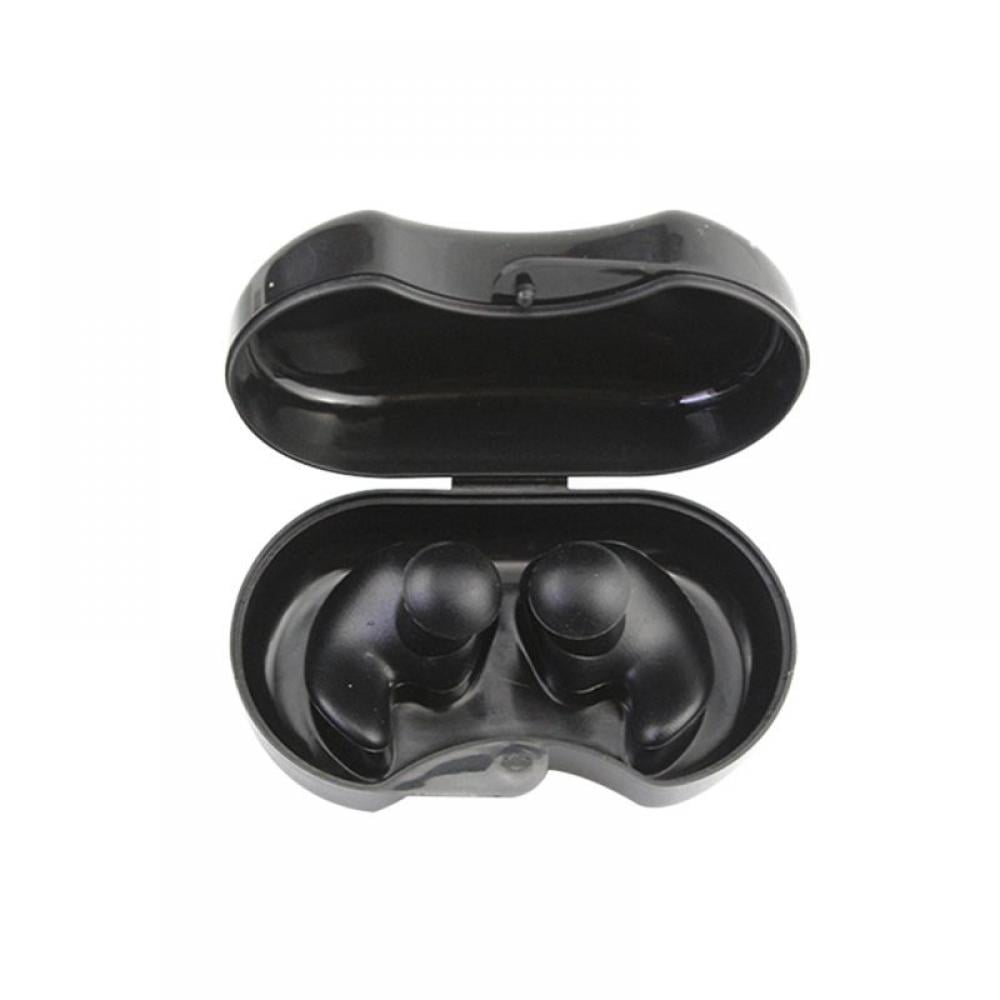 Black Soft Silicone Ear Plugs for Sleeping Swimming Concerts Motorcycling 