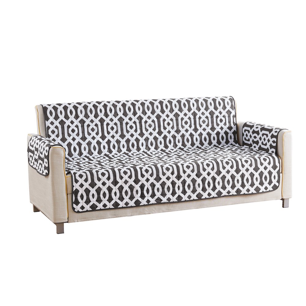 Ashmont 114 in. W x 75in. L Home Reversible Waterproof Microfiber Sofa