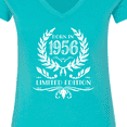 thumbnail image 4 of Inktastic Born in 1956 Limited Edition Women's V-Neck T-Shirt, 4 of 5