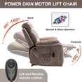 thumbnail image 6 of 26" Width Oversized Power Lift Recliner Chair for Big Man Recliner with Heat and Massage, Hidden Cup Holder, Recliner Lift Chairs for Elderly, 400lbs, 6 of 8