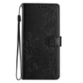 thumbnail image 2 of For Samsung Galaxy S23 FE 5G 6.4" Butterflies&Flowers Patterned Embossed Strong Magnetic Attachment/Closure, Card Slots/Pocket, PU Leather Flip Wallet Case ﻿,Black,For Galaxy S23 FE 5G, 2 of 6