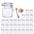thumbnail image 1 of Spice Jars, Flrolove 30 Pack 3.5oz Square Glass Jars with Leak Proof Rubber Gasket & Hinged Lid,Small Glass Containers with Airtight Lids for Home, Party Favors, 1 of 4