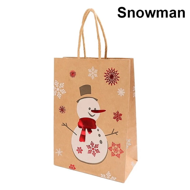 Bolsas de regalo de papel Kraft de Navidad, caja de dulces de Papá Noel, caja de dulces, bolsa de embalaje, suministros de decoración del hogar para fiesta de Navidad, venta al por mayor, 2024