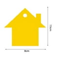 thumbnail image 5 of 5Pcs Fly Catcher Sticky Double-sided Strong Stickiness Yellow Butterfly-shaped Fly Trap Aphids Paper Sticky Board Garden Supplies-H,Yellow, 5 of 8