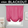 thumbnail image 3 of Eclipse Dayton Solid Room Darkening Rod Pocket Energy-Efficient Tie-up Shade, Raspberry Pink, 42"x63", 3 of 5