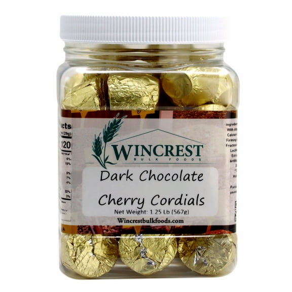 WinCrest Dark Chocolate Cherry Cordials - 1.25 Lb Tub