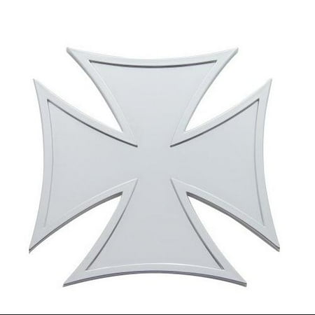 4" Chrome Maltese Iron Cross Emblem - Walmart.com