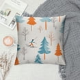 thumbnail image 2 of GOSMITH  Throw Pillow Cover Home Sofa Living Room Hidden Zipper Decor Square Ski People Skiing Snowing Pattern Background Illustration Decorative Cushion Cover Pillowcase, 2 of 5