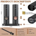 thumbnail image 2 of Aovky Electric Salt and Pepper Grinder Set, 2 Pack Battery-Powered Pepper Mill Grinder with LED Light and Stand, Adjustable Coarseness for One-Hand Operation in Kitchen, Dining, BBQ and Gift, 2 of 8