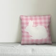 thumbnail image 2 of Creative Products Pink Buffalo Check Bunny Silhouette 18x18 Spun Poly Pillow, 2 of 2