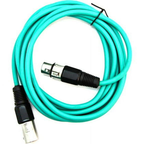 Seismic Audio SAXLX-10, Green 10 Foot XLR Patch Cable