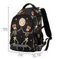 thumbnail image 2 of FORMRS Kids School Backpack Elementary Student Unisex Travel Bookbag with Reflective Stripes, Black Halloween Dancing, 2 of 7