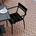 thumbnail image 3 of Flash Furniture Nash Commercial Grade Black Steel Indoor-Outdoor Stackable Chair with 2 Slats and Arms, 3 of 12