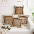 thumbnail image 2 of Vintage Wood Ocean Home Pillow Cover Set of 4 Turtle Starfish Conch Sea Horse Farmhouse Pillows Covers Square Marine Nautical Pillow Cases Cotton Linen for Bed 20x20 Inch(Marine Set), 2 of 6